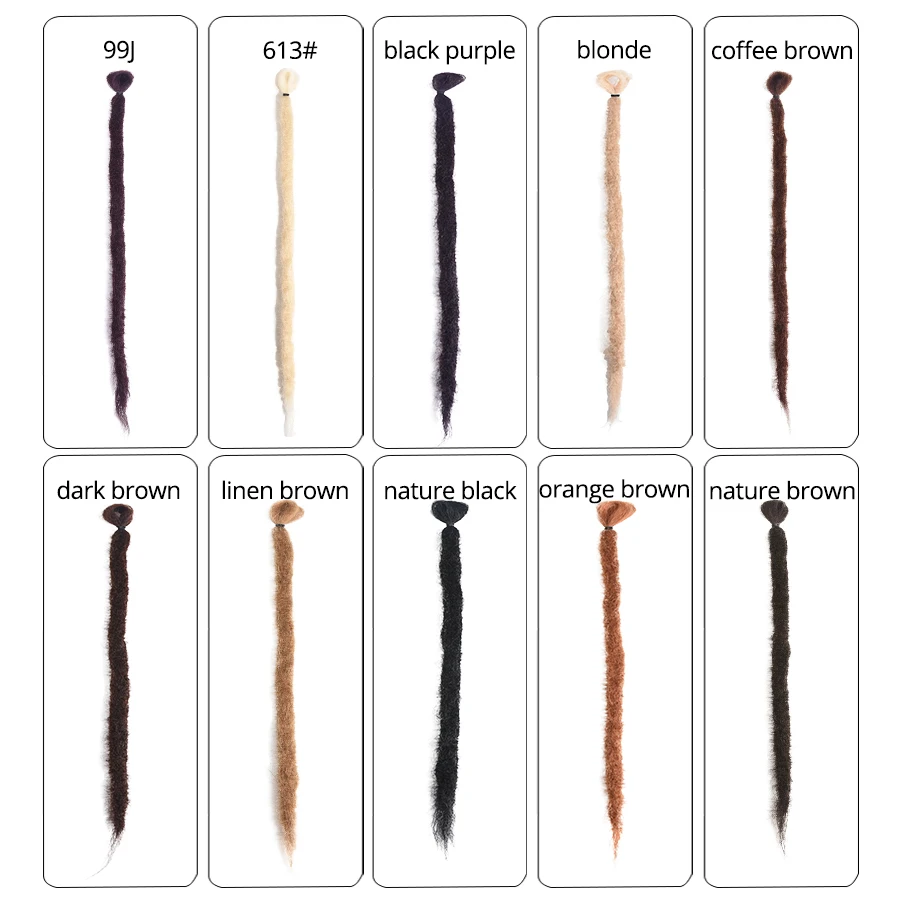 Alileader 17Color 5/10 Strands Dreadlocks Hair Extension For Women Handmade Dreads Synthetic Braiding Hair Crochet Braids styles