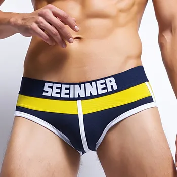 

Seeinner Brand Slip Underpants Men Gay Men Underwear Low Rise Briefs Man Briefs Gentlemen Ties Bikini Manner
