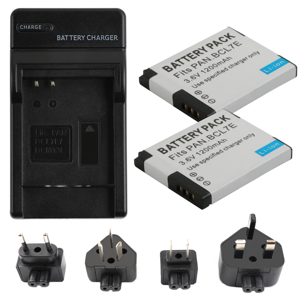 

RP Battery (2-Pack) + Charger For panasonic DMW-BCL7, DMW BCL7,DMW-BCL7E,DMW BCL7E, DMW-BCL7PP, DMW BCL7PP DMC-FS50, DMC-SZ10