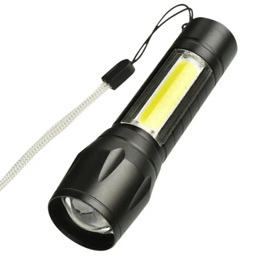 Yunmai 1517 2000lm встроенный боевой мини фонарик Q5 и Cob светодиодный зум алюминиевый 4