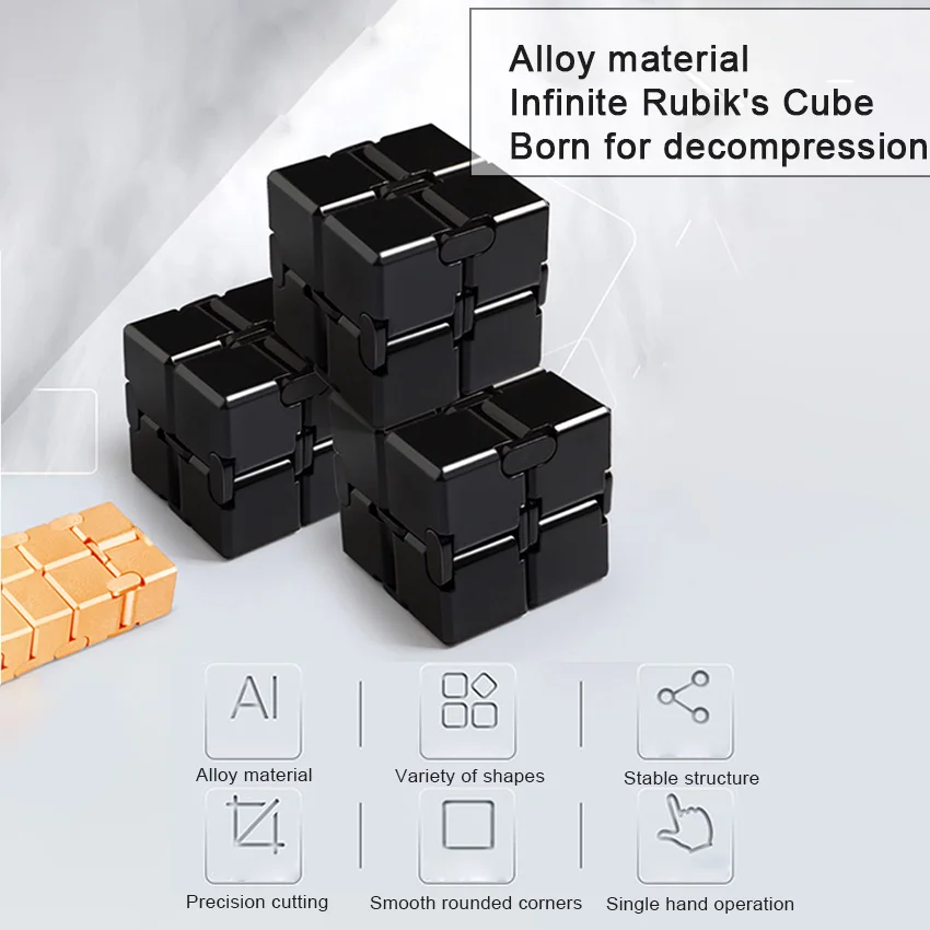 Бесконечный Кубик Рубика декомпрессии артефакт класса скучно вентиляционный сплав Набор пальцев игрушка палец квадратный