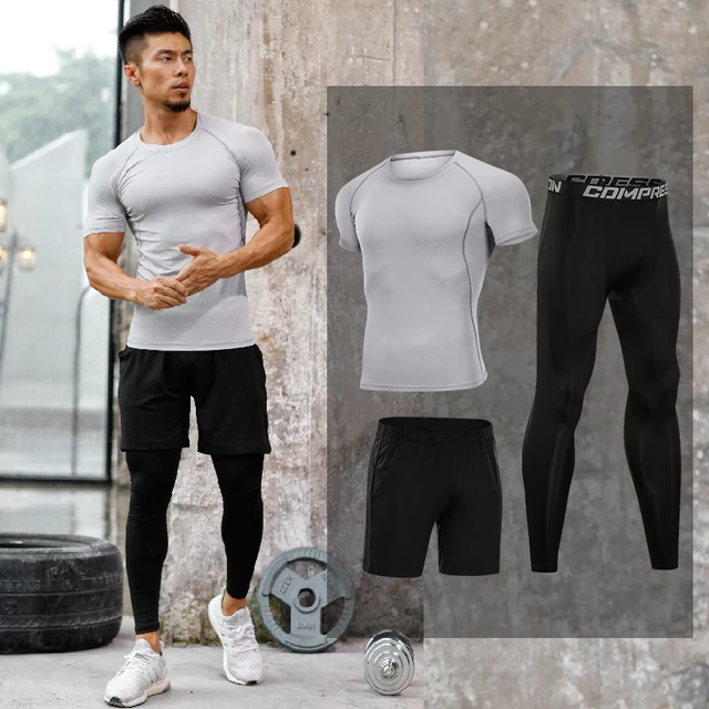 Best Offers Men's Workout Tights Quick Dry Compression Runnning Sport Suits Basketball Clothes Gym Fitness Exercise Jogging Sportswear Sets Best Offers Men's Workout Tights Quick Dry Compression Runnning Sport Suits Basketball Clothes Gym Fitness Exercise Jogging Sportswear Sets