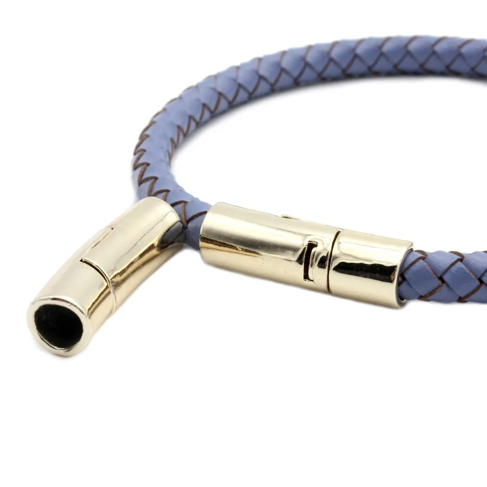 

6mm Inner Hole Magnetic Clasps and Closure Gold for Jewelry Making,Curved Cord End for Bracelet Beading