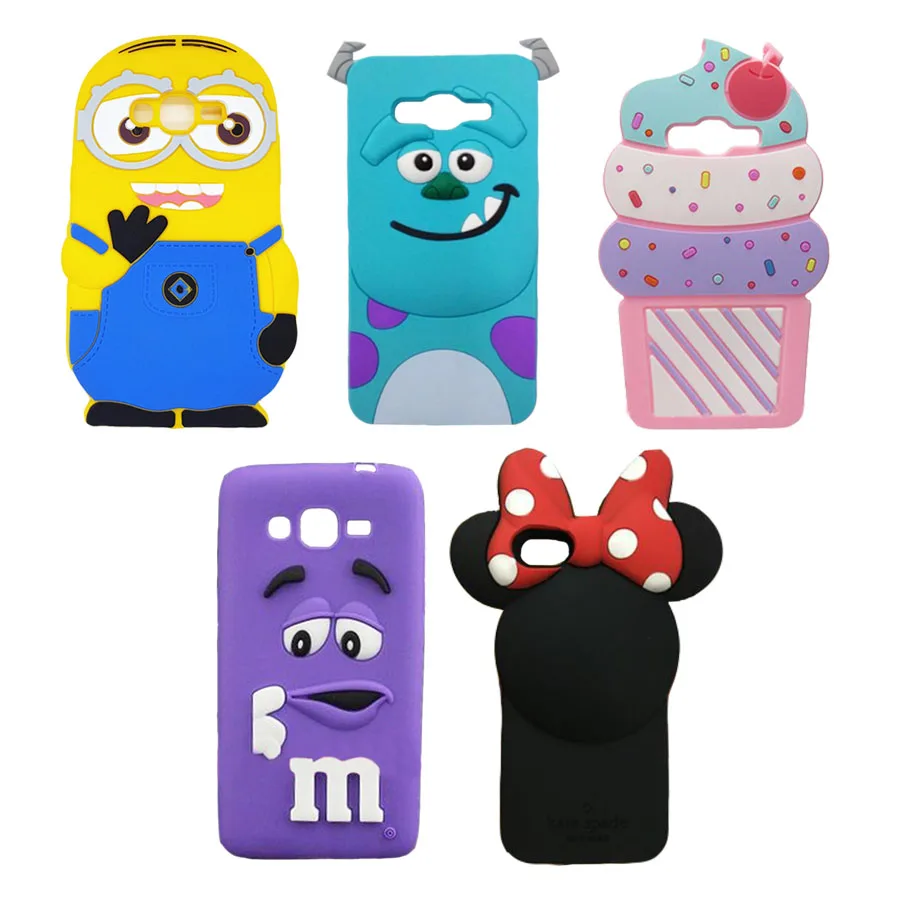 Para La Cubierta de Samsung Galaxy J2 Primer Casos 3D Funda de Silicona Suave de dibujos