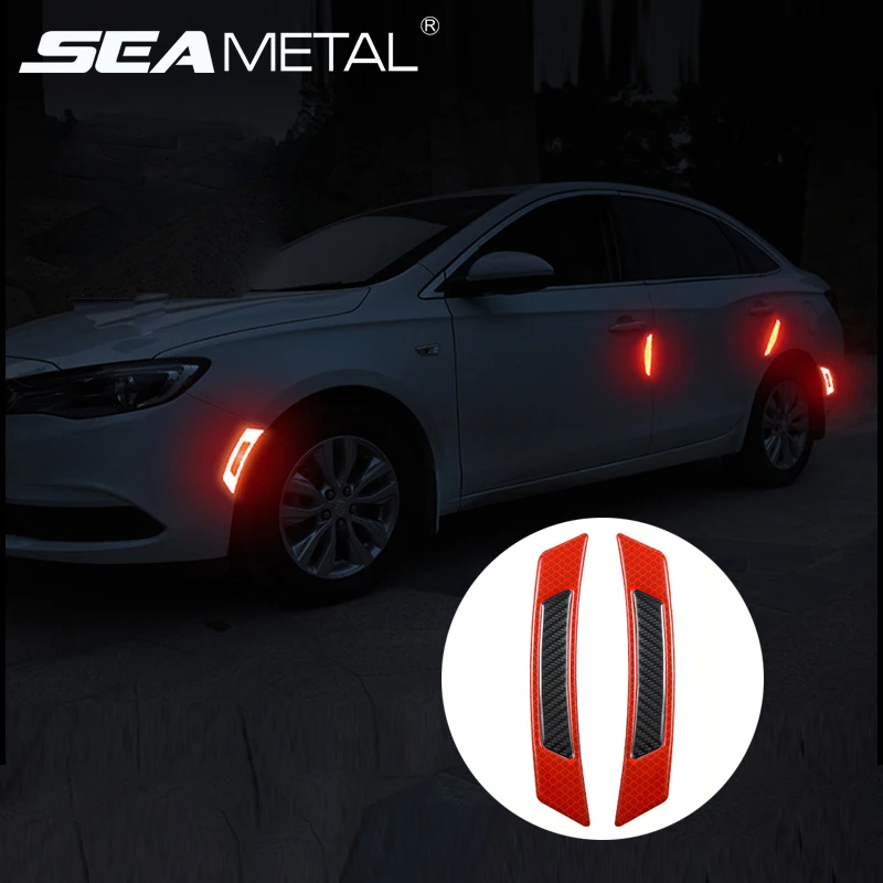 

Reflective Strip Car Stickers Door Anti-collision Warning Safety Mark in Auto Luminous Reflector Adhesive Protector Accessories