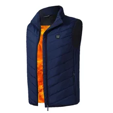 Одежда с подогревом для мужчин USB Электрический жилет с подогревом ниже напряжения Регулируемая температура жилет Тепловая Теплая зимняя куртка