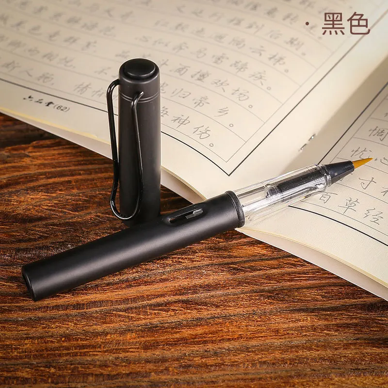 1 Pza pluma de caligrafía de Metal negro suave para escribir el pelo pincel acuarela pluma pintura herramienta de dibujo material escolar papelería 1 Pza pluma de caligrafía de Metal negro suave para escribir el pelo pincel acuarela pluma pintura herramienta de dibujo material escolar papelería