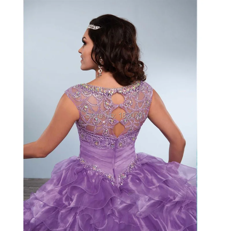 Светильник фиолетовый бальное платье Бальные платья совок плиссе вышивка бусинами Rhinetones сладкий 16 платье для 15 лет Дебютант платье
