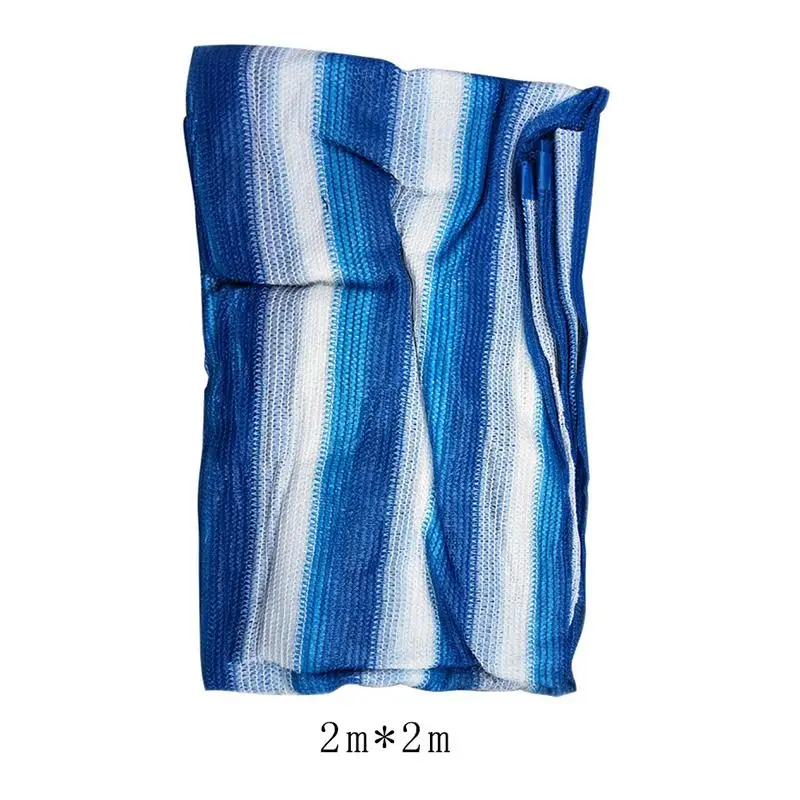 Различные размеры синий белый цвет Солнцезащитный навес сетка ПЭНД навес с отверстием для подвешивания на метр для кемпинга бассейн теневая крышка - Цвет: 2x2