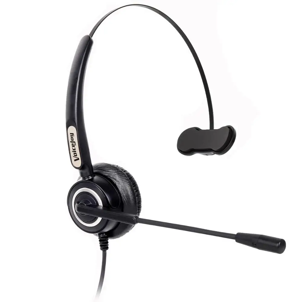 

VoiceJoy Call Center Phone Systems Mono Headset RJ9 Plug for AVAYA 4610 2410 Aastra 6753i 6755i 6757i 9133i, Phone,etc