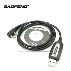 2 шт. Baofeng ТК Порты и разъёмы USB Кабель для программирования CD драйвера для Baofeng UV-5R 888 S UV-5RE UV-82 UV-F8 + Walkie Talkie 10 км двухстороннее радио