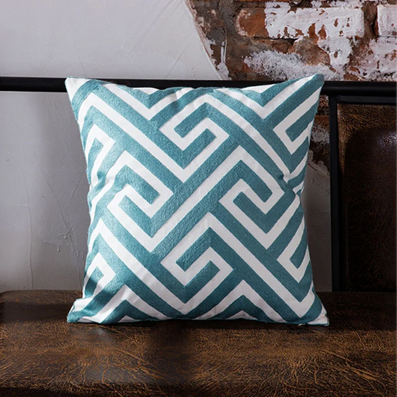 Наволочка для подушки с вышивкой 45x45 см|cushion cover|cushion cover blueblue cushion |