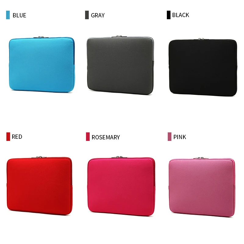 

Portable Zipper Laptop Sleeve Case For Macbook Laptop AIR PRO Retina 11 12 13 14 15 inch Notebook Case Tablet PC Computer Bag