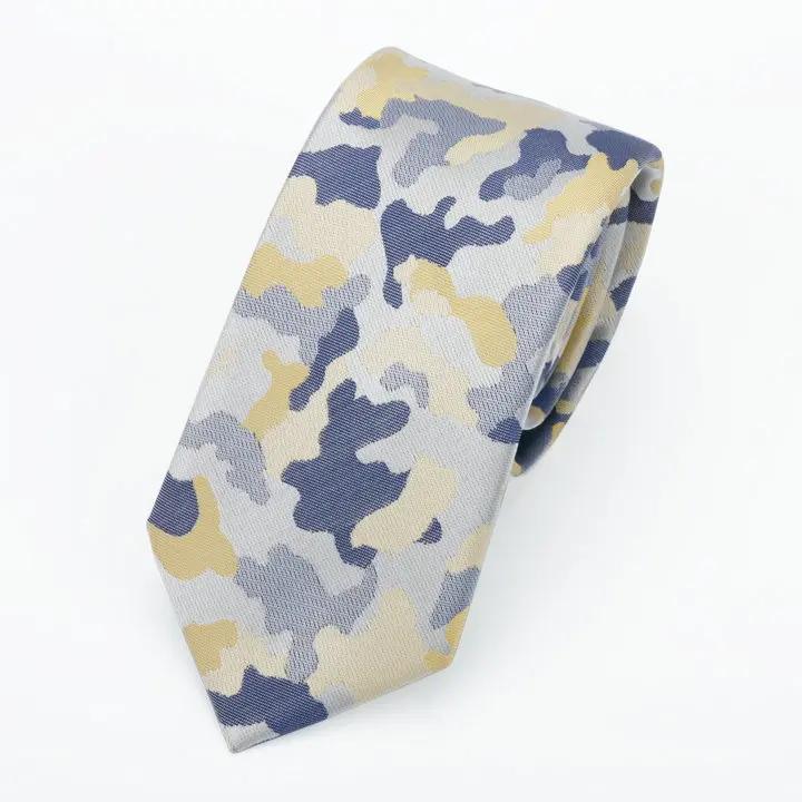 Абсолютно модный дизайнерский жаккардовый военный Камуфляжный обтягивающий узкий галстук Камуфляжный галстук из микрофибры нано водонепроницаемый мужской подарок - Цвет: Yellow