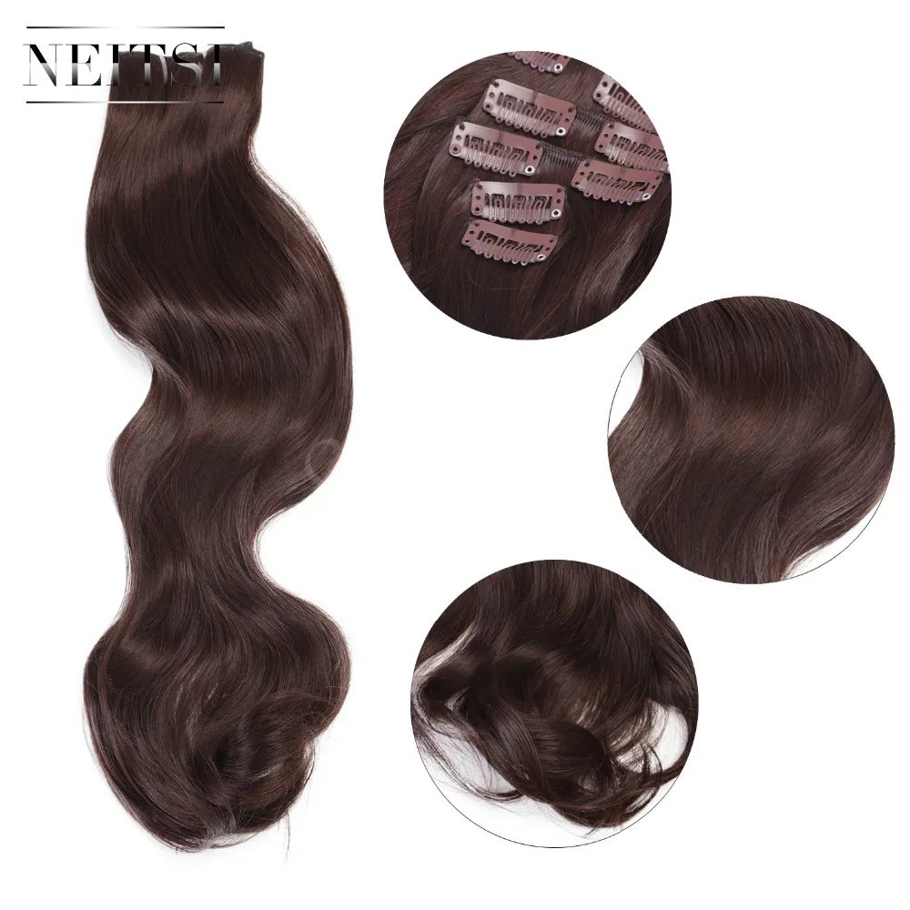 

Neitsi 20'' 7Pcs/Set Curly Clip in Synthetic Hair Extensions M2-33#