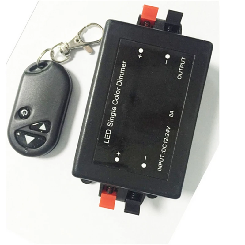 DC12V-24 V 8A LED Одноцветный диммер с RF пультом дистанционного управления Управление