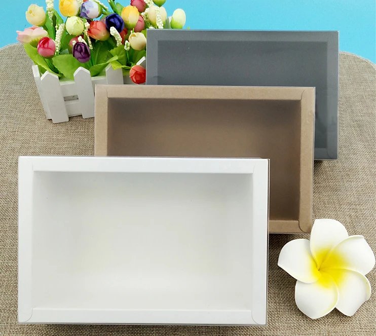 

Brown colour Clear PVC window Black Marble Drawer Gift Boxes Packing PVC /Paper Cover Box Cake/Candy Wedding Favour BOX