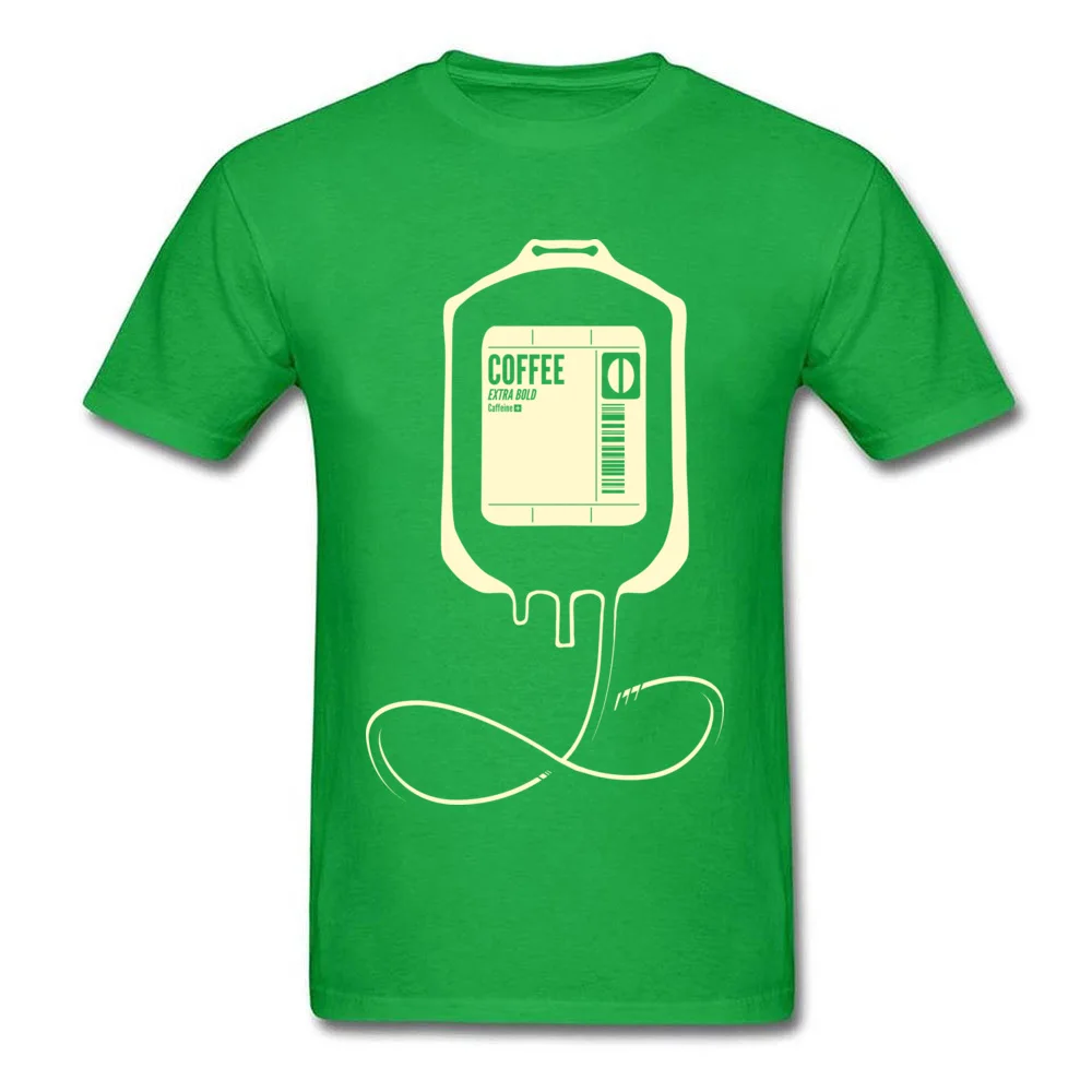 Coffee Transfusion Summer/Autumn 100% Cotton O-Neck Tops Shirt Short Sleeve Leisure T Shirt Discount Custom Top T-shirts Coffee Transfusion green