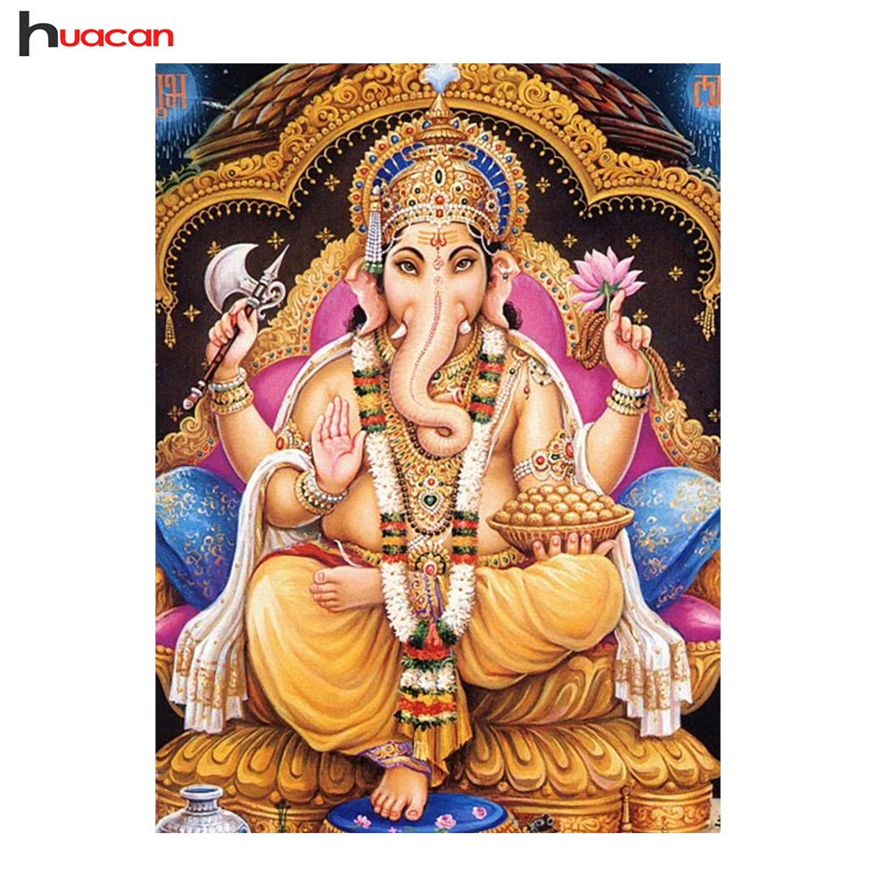 HUACAN Diamond Painting Full Round Diamond Embroidery Religious God of