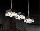 Best Price as low as $125.00 Modern home decoration Led crystal block modern brief restaurant lights dining room wire led crystal free shipping
