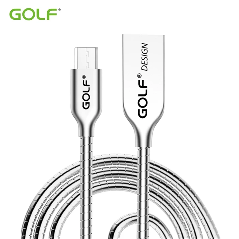 Кабель Micro USB GOLF 1 м из цинкового сплава для зарядки и синхронизации данных Samsung S6 S7