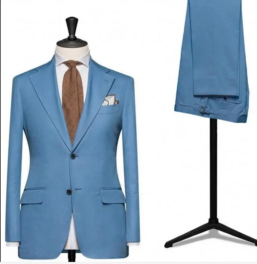 Синий жених Смокинги для женихов 2 шт. индивидуальный заказ человек костюм Slim Fit Мужские Свадебные Пром ужин Костюмы(куртка+ Брюки для девочек) мужской костюм Casamento