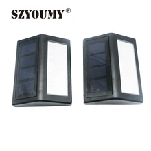 SZYOUMY 10 шт. в упаковке 6 Led Зарядное устройство на солнечной батарее солнечной энергии свет открытый солнечные настенные светильники