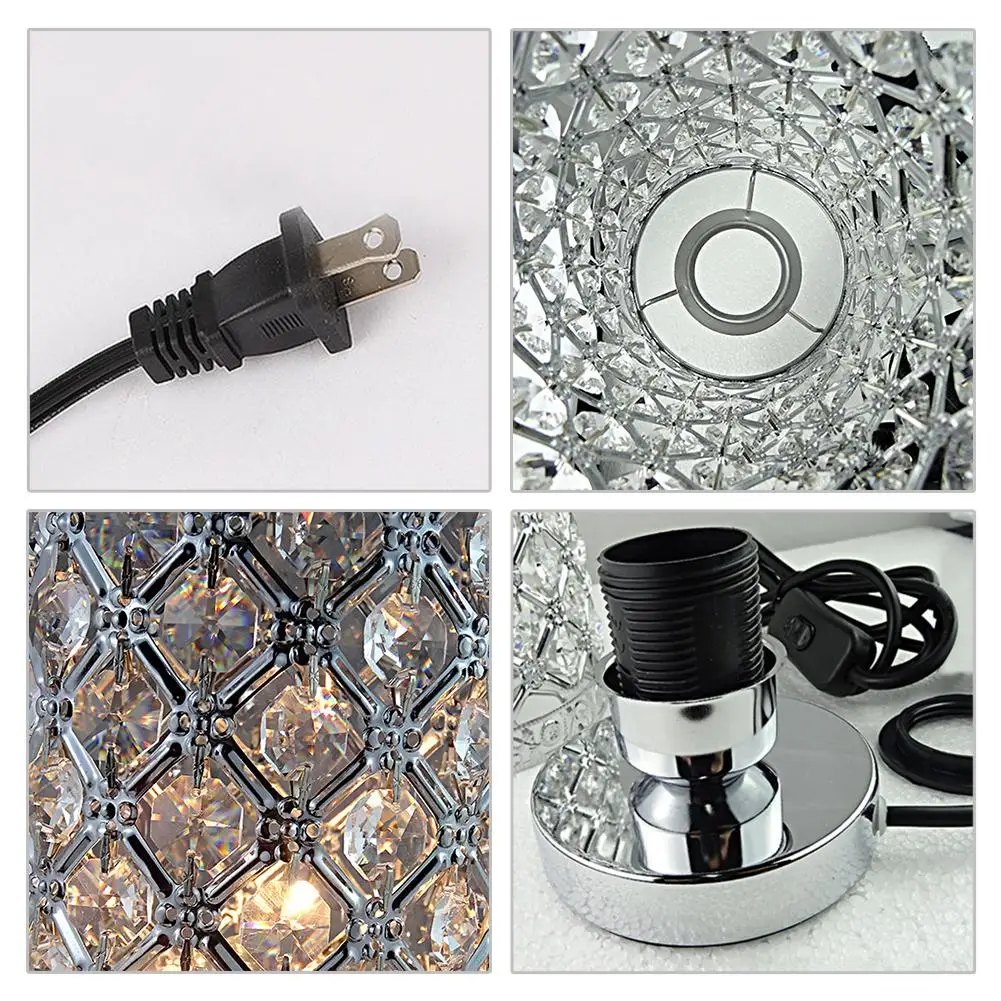 

Bedroom Bedside Lamp Eyes Living Room Hotel Iron Lighting Creative Foreign Trade LED Crystal Table Lamp Indoor Living Room