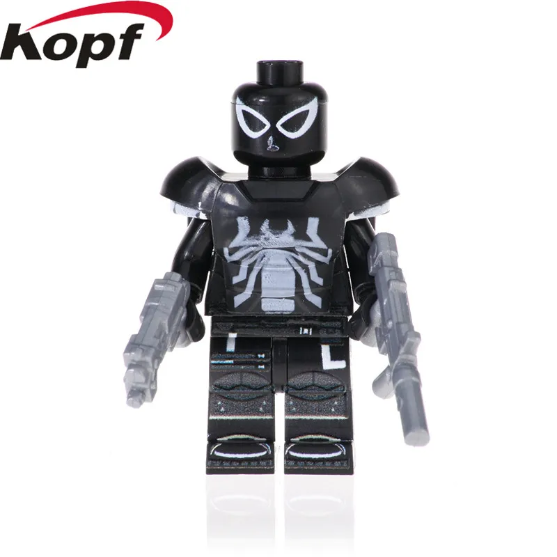

PG1636 Super Heroes Figures Female Evil Spirit Knight Bricks Figures Venom Agent Buliding Blocks Model Dolls For Children Toys