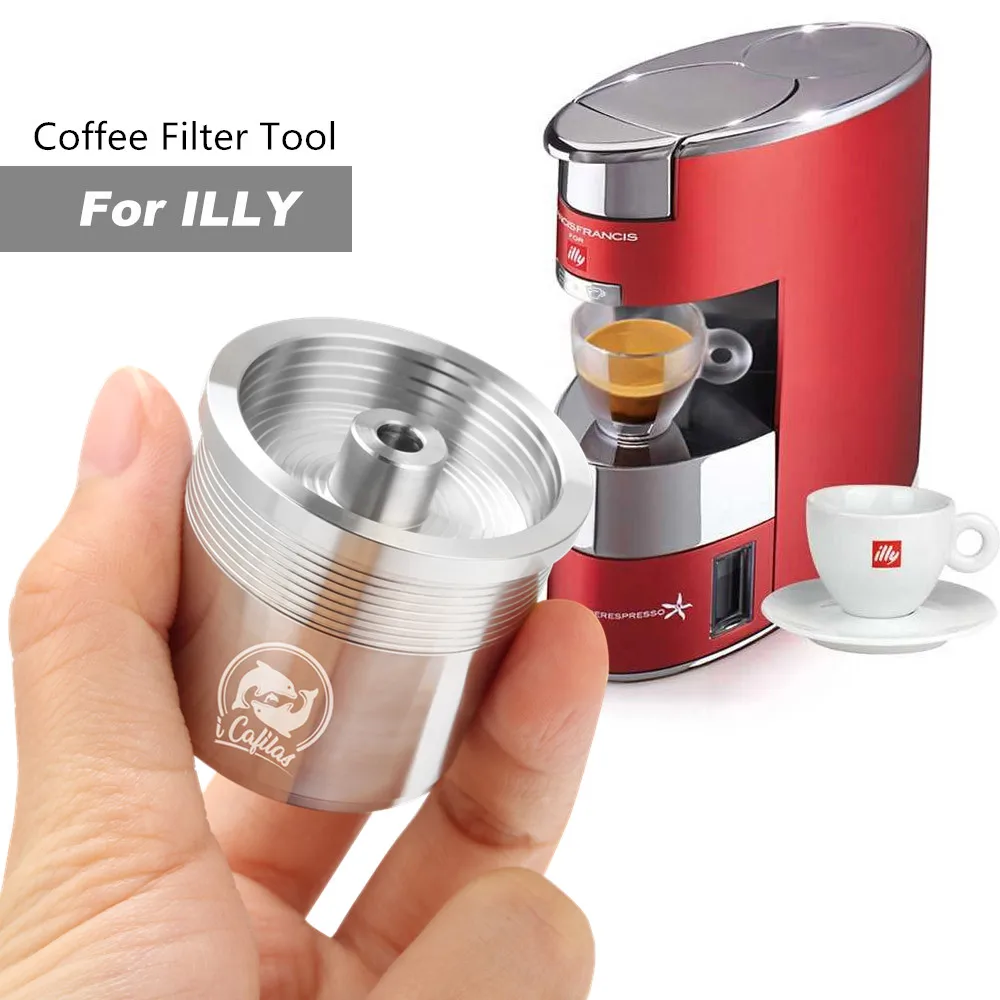 ICafilasStainless Сталь многоразовые Кофе капсулы фильтр iperEspresso накладки для illy Francis