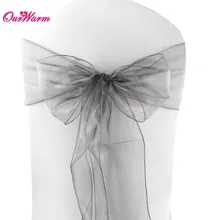 100 шт. органзы Председатель Пояса свадебные стул Пояса лук для Свадебная вечеринка банкетные стулья Аксессуары событие для вечеринок