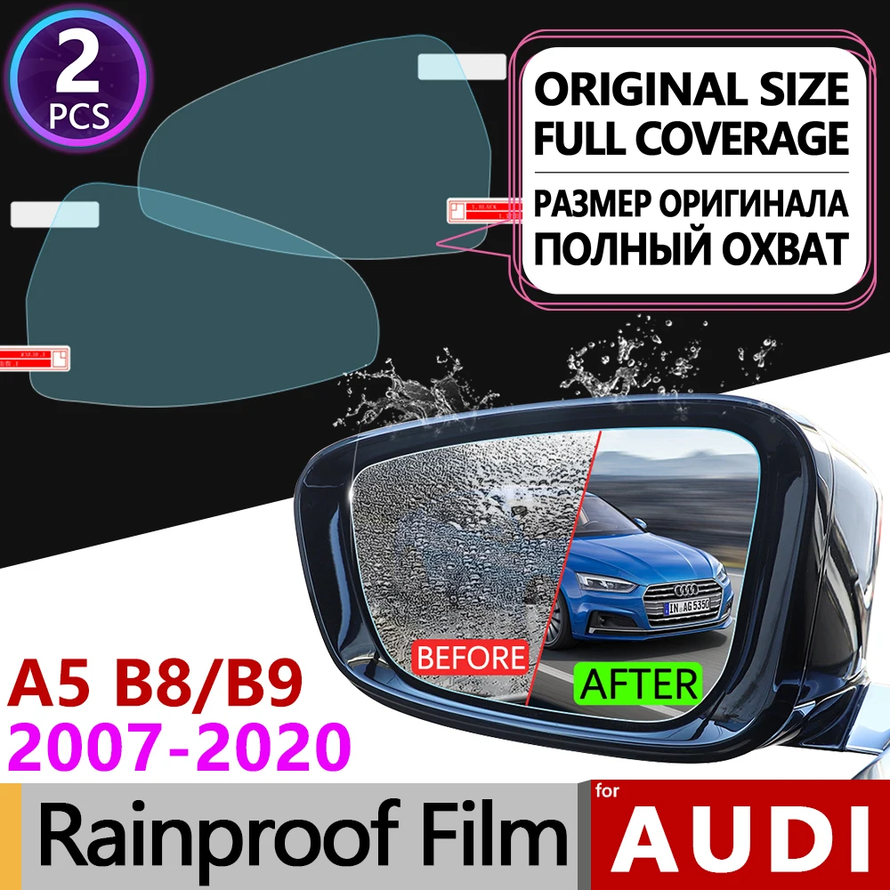 

for Audi A5 B8 B9 2007-2020 8T 8F 8W6 Full Cover Anti Fog Film Rearview Mirror Rainproof Anti-Fog Films Accessories S5 RS5 Sline