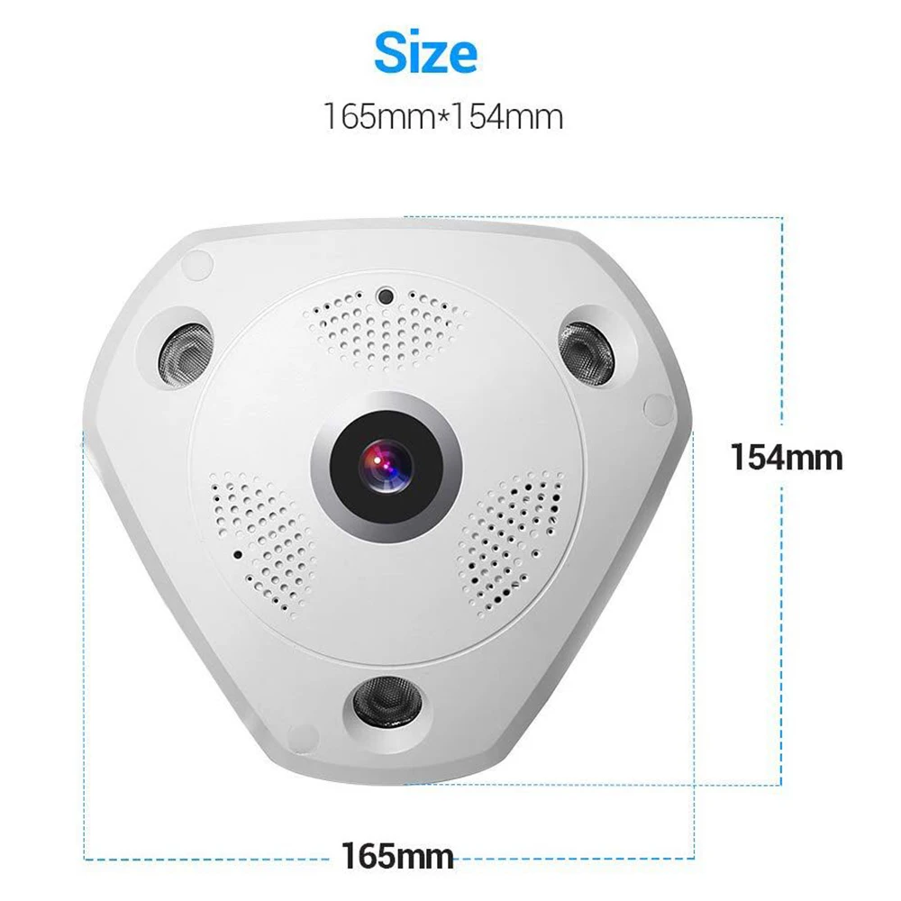 2019 WNK VR Беспроводная ip камера 3.0MP WiFi 360 градусов панорамная рыбий глаз