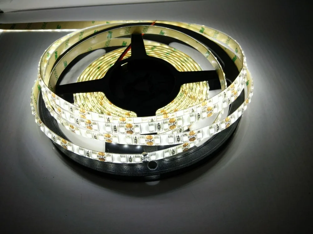 Высокая яркость природный белый 4000K Светодиодная лента DC12V SMD 2835 5M/600L 120led/M гибкая