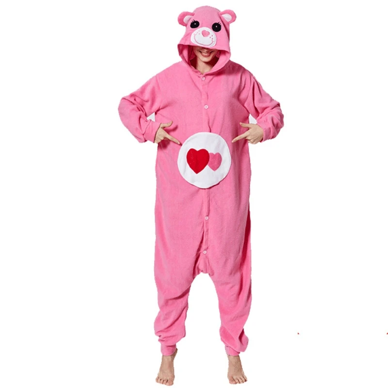 JINUO милый мультфильм кигуруми с длинным рукавом капюшоном Onesie взрослых для