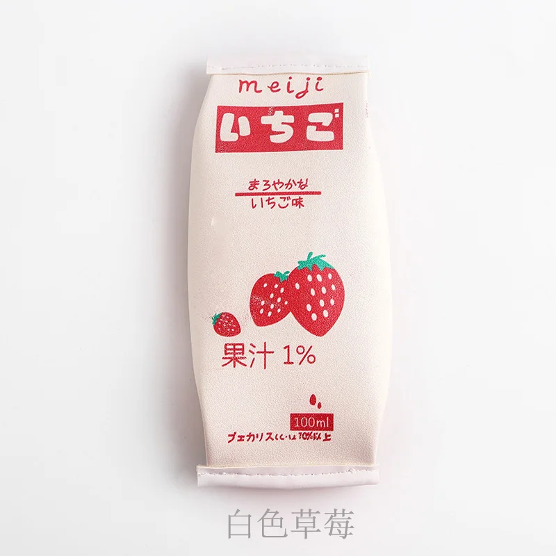 Японские Розовые Клубника молока из искусственной кожи чехол большой Ёмкость сумка для хранения канцелярских Escalar Papelaria школьные принадлежности - Цвет: 2