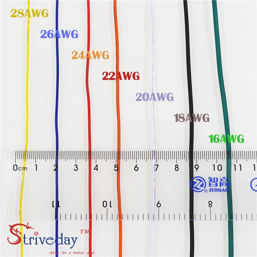 50 м/лот 164ft UL 1007 26 AWG электронный провод 16,4 футов диаметр 1,3 мм гибкий многожильный кабель лампа проводник для DIY 10 цветов
