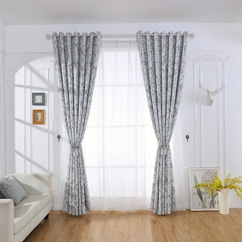 

Printed Branch pattern blackout Curtains For Living Room Modern bedroom curtains for Window Blinds Drapes curtains Custom Made