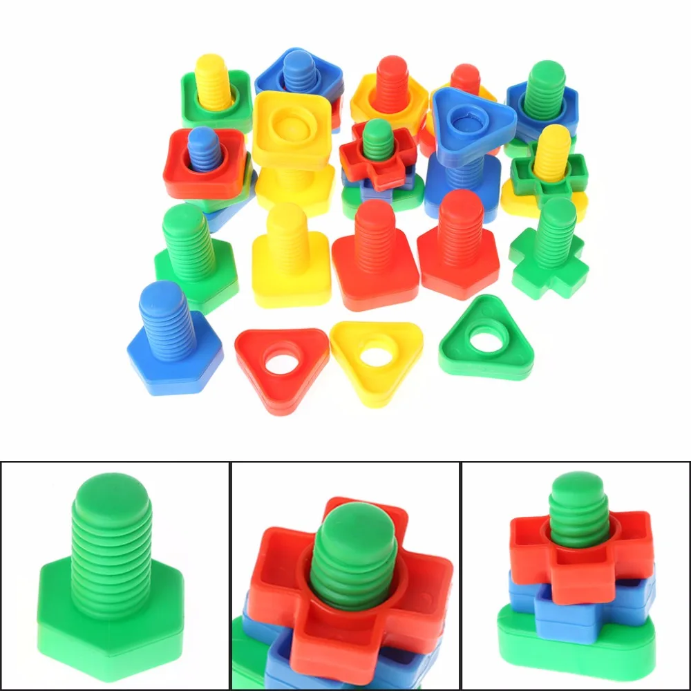 

Insert Blocks Screw Building Blocks Nut Toys Children Educational Montessori Toy