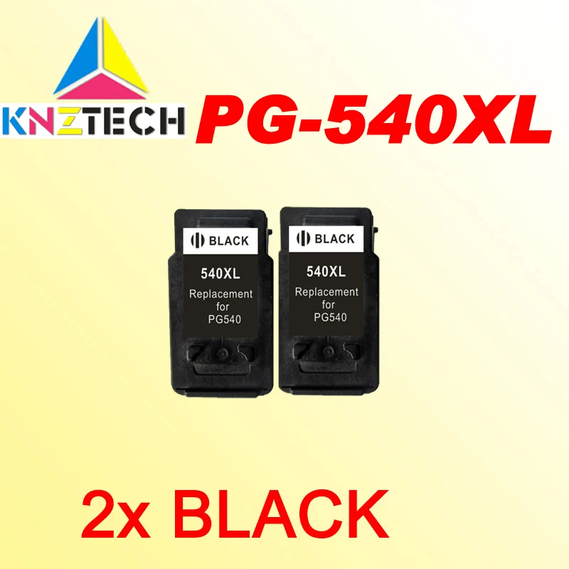 2X Cartucce Di Inchiostro Nero Compatibili Per Canon Pg540 Pg-540 Pg540Xl Pixma Mg2180/3180/4180/4280 Mx438/ 518 /378
