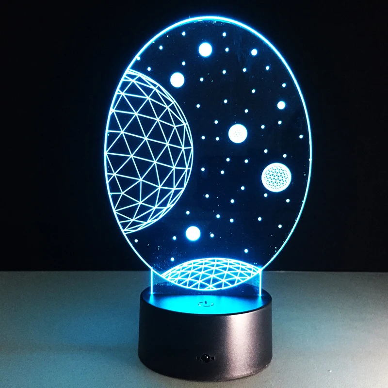 

Fantasy Universe 3D LED Night Lamp Light Lighting 7 Color Change Mood Touch Switch Remote Control Bookcase Night Light Home Gift