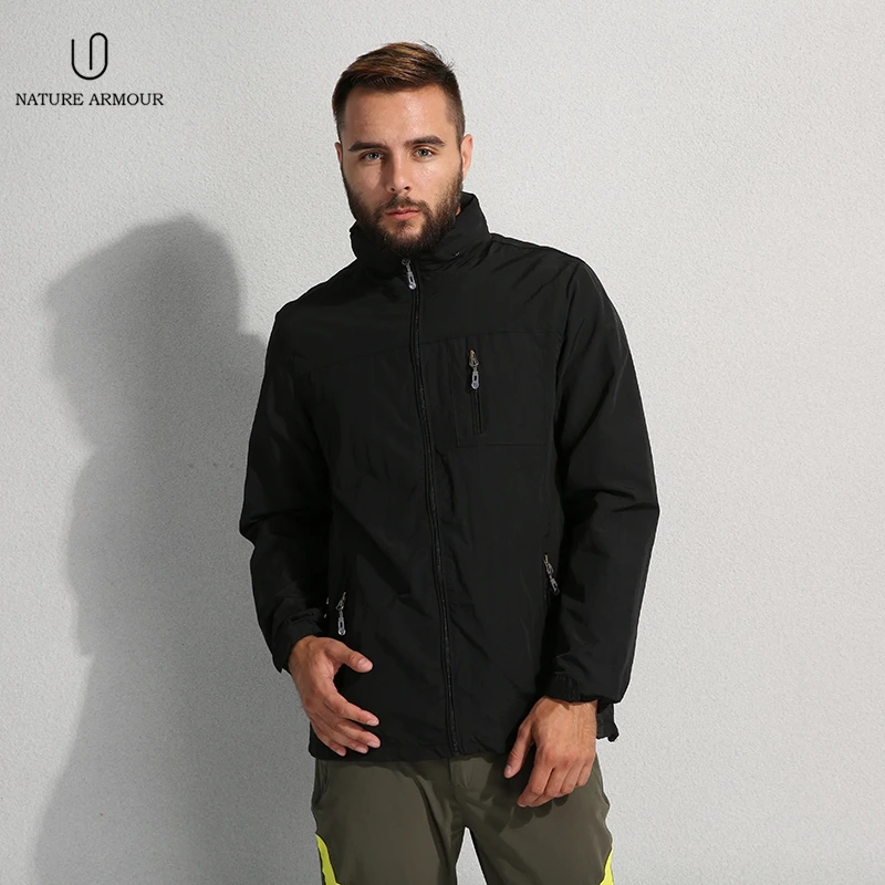 

NATURE ARMOUR new Men's windbreakers outdoor waterproof men's coat winter jacket for men Camping Hunting Outdoor Hooded Coat