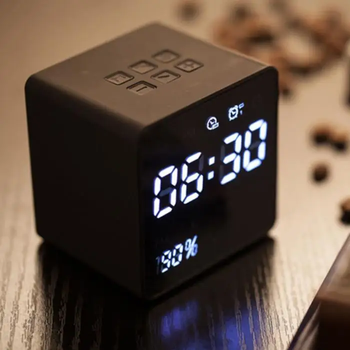 High LED Screen Alarm Clock Radio Power Display Digital Clock Bluetooth Speakers LG66