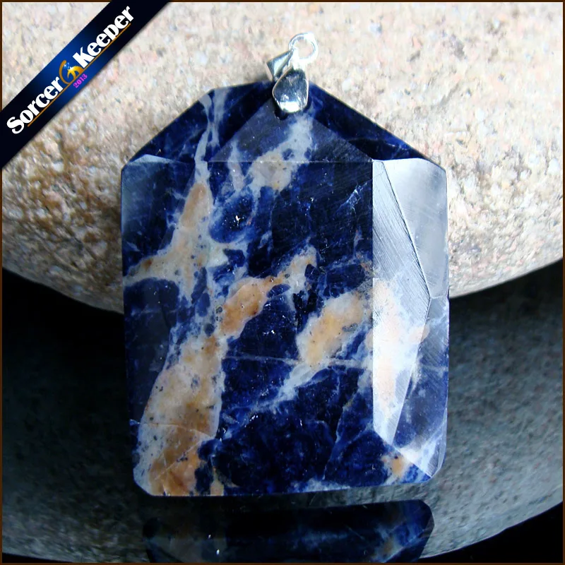 

Women & Men Fashion Jewelry Pendants Necklaces With Chain Wholesale Blue Sodalite Beads Quartz Stone Colares Femininos LS800