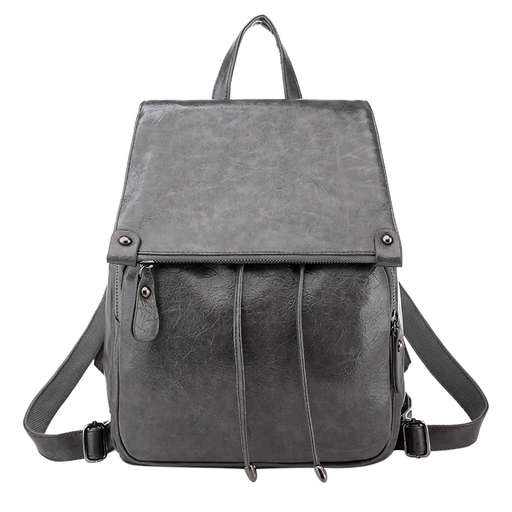 

Backpack Women Retro Messenger Pu Leather Totes Backpacks Bags Large Capacity Student Backpacks Sırt Cantasi