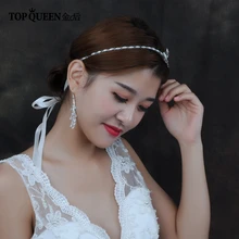TOPQUEEN HP130 свадебная диадема повязка на голову невесты украшение для волос, лента для волос Свадебные аксессуары для волос в виде ракушки цветок на голову