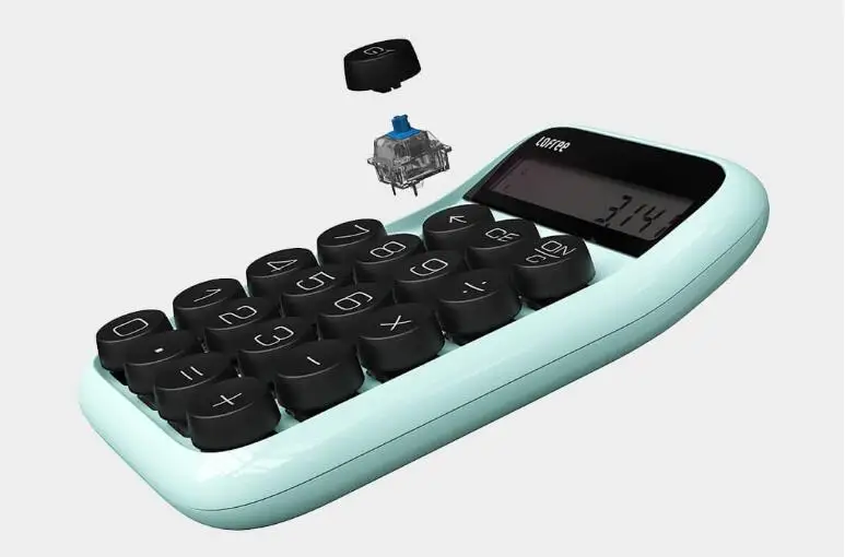 3 colors Xiaomi Loffee Calculator Vintage Decompressed detachable keycap intelligent shutdown student office calculation tool (6)