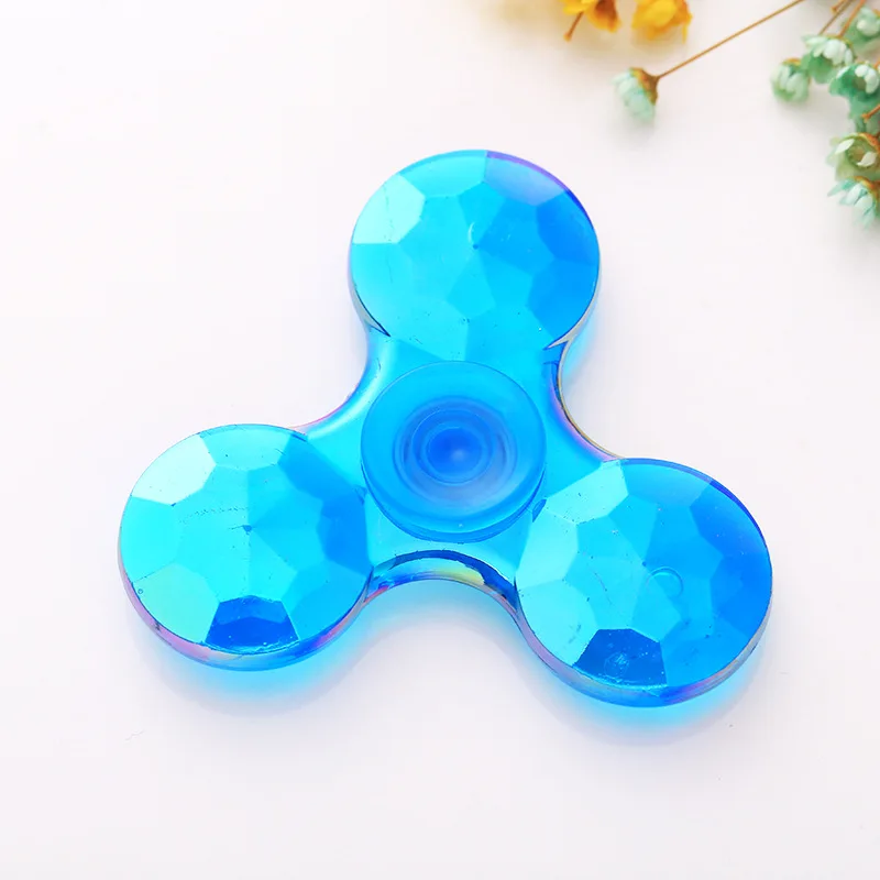 Transparent Spinner Fidget Toys Hands Spinner Glowing Tri spinner Handspinner Autism adhd Stress Relief Best Gift