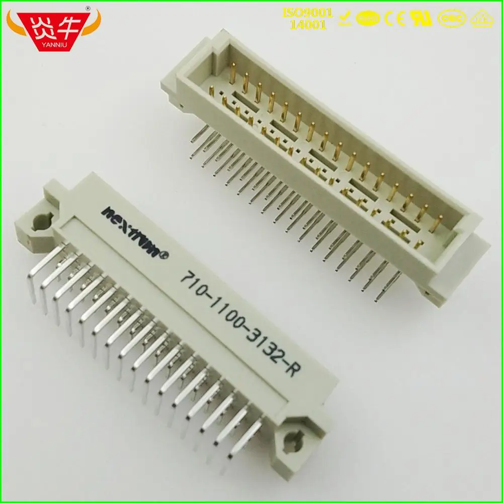 Nextron Conector de Cabeça 2*16p 32 Pinos Macho Conector de Ângulo Reto Europeu 50 Peças 332