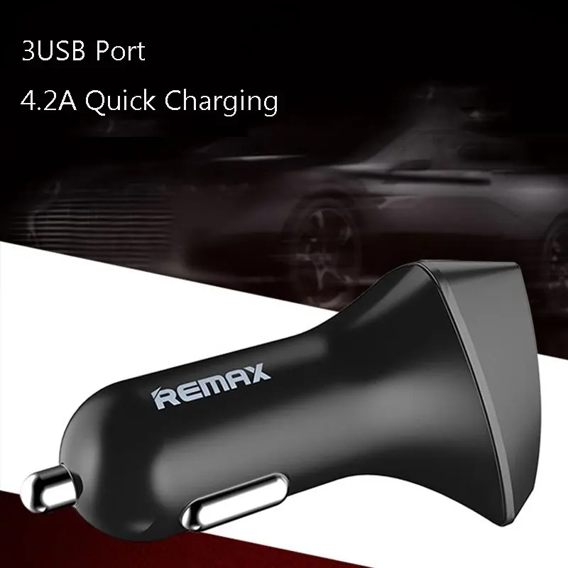 ريماكس 3 USB شاحن سيارة 5 V/4.2A سريعة شحن للكمبيوتر لوحي سيارة شاحن يو اس بي ل iphone 5s 6 7 زائد xiaom سامسونج ملاحظة 5 S6 حافة